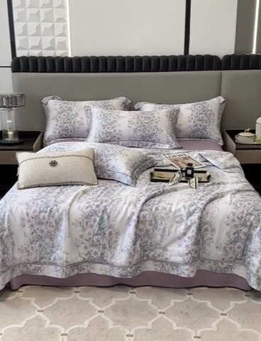 91家纺网 家纺一手货源 找家纺 娇逸家居 2024新款40天丝莫代尔镂空款夏凉被（第二批） 伯利兹-紫