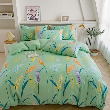 91家纺网 家纺一手货源 找家纺 （总）首爱 2025新款纯棉四件套斜纹印花四件套全棉四件套