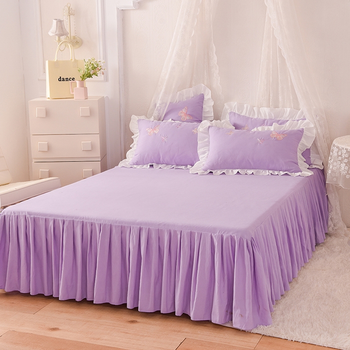 91家纺网 家纺一手货源 找家纺 欧冠家纺 2024四季款云锦棉刺绣绣花四件套-羽蝶 羽蝶-紫色