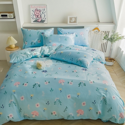 91家纺网 家纺一手货源 找家纺 （总）首爱 2025新款纯棉四件套斜纹印花四件套全棉四件套