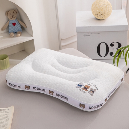 91家纺网 家纺一手货源 找家纺 （总）织布人 2024新款枕芯针织卡通小熊亲子组合枕儿童学生成人枕定型护颈枕