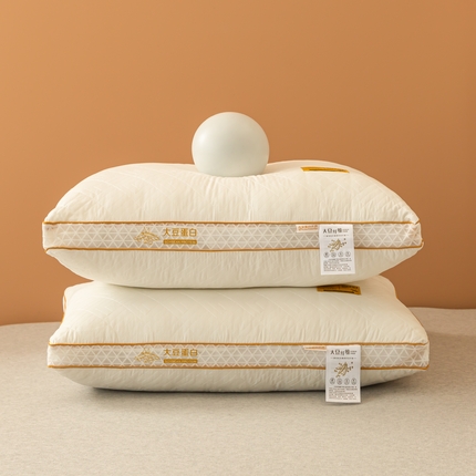 91家纺网 家纺一手货源 找家纺 （总）亦帆枕芯 2024新款大豆蛋白纤维枕立体网边枕