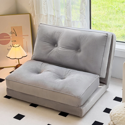 91家纺网 家纺一手货源 找家纺 碧尔家居 2025新款荷兰绒懒人沙发 银灰