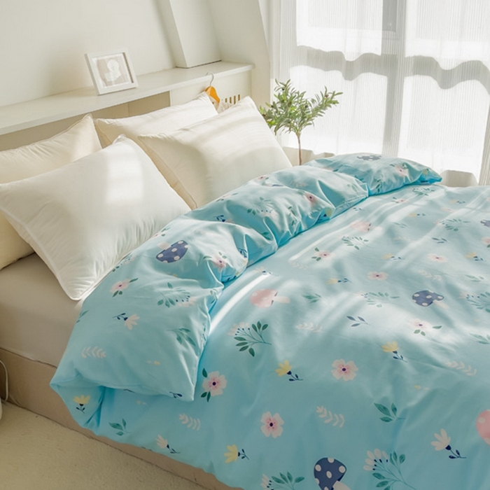 91家纺网 家纺一手货源 找家纺 棉乐町家居 2025新款纯棉斜纹13070印花被套 春意盎然