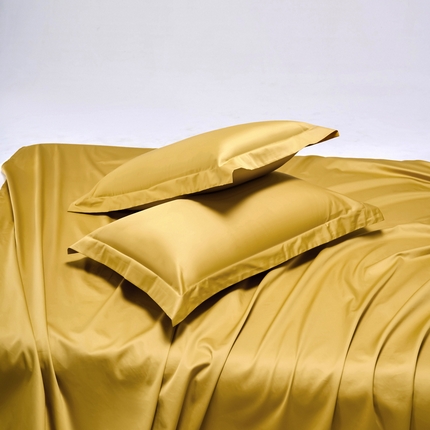 91家纺网 家纺一手货源 找家纺 （总）锦彩 2025新款正宗50双股长绒棉50*50支贡缎长绒棉轻奢四件套简约单品纯色系列（可定制）