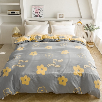 91家纺网 家纺一手货源 找家纺 （总）棉乐町家居 2025新款纯棉四件套斜纹印花被套全棉被套