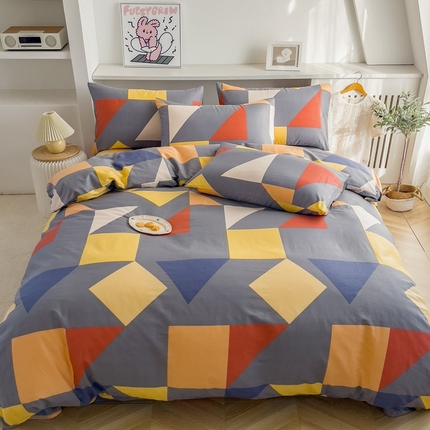 91家纺网 家纺一手货源 找家纺 （总）棉乐町家居 2025新款纯棉四件套斜纹印花四件套全棉四件套