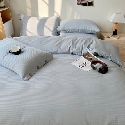 91家纺网 家纺一手货源 找家纺 （总）三朵家纺 2024新款春夏无印侘寂风提花四件套