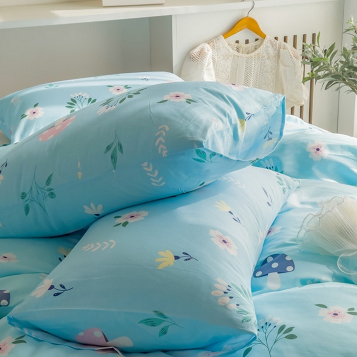 91家纺网 家纺一手货源 找家纺 棉乐町家居 2025新款纯棉印花四件套 春意盎然