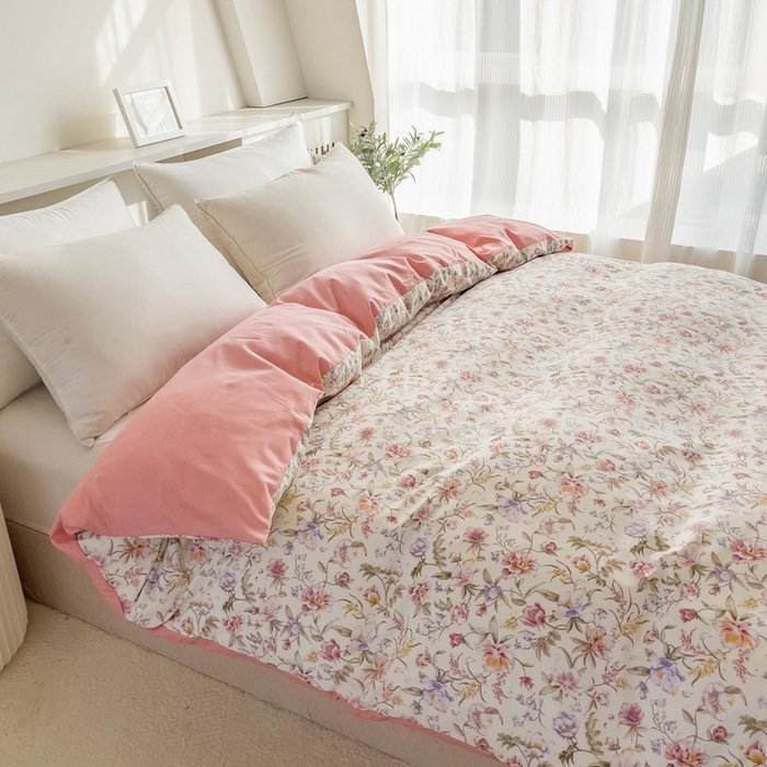 91家纺网 家纺一手货源 找家纺 棉乐町家居 2025新款纯棉斜纹13070印花被套 昙花一现