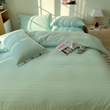 91家纺网 家纺一手货源 找家纺 （总）三朵家纺 2024新款春夏无印侘寂风提花四件套