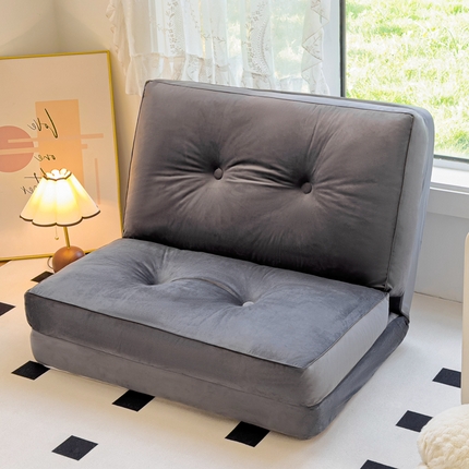 91家纺网 家纺一手货源 找家纺 碧尔家居 2025新款荷兰绒懒人沙发 深灰