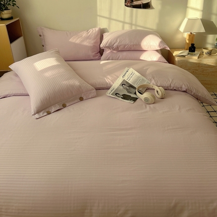 91家纺网 家纺一手货源 找家纺 （总）三朵家纺 2024新款春夏无印侘寂风提花四件套