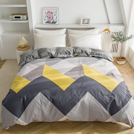 91家纺网 家纺一手货源 找家纺 （总）棉乐町家居 2025新款纯棉四件套斜纹印花被套全棉被套