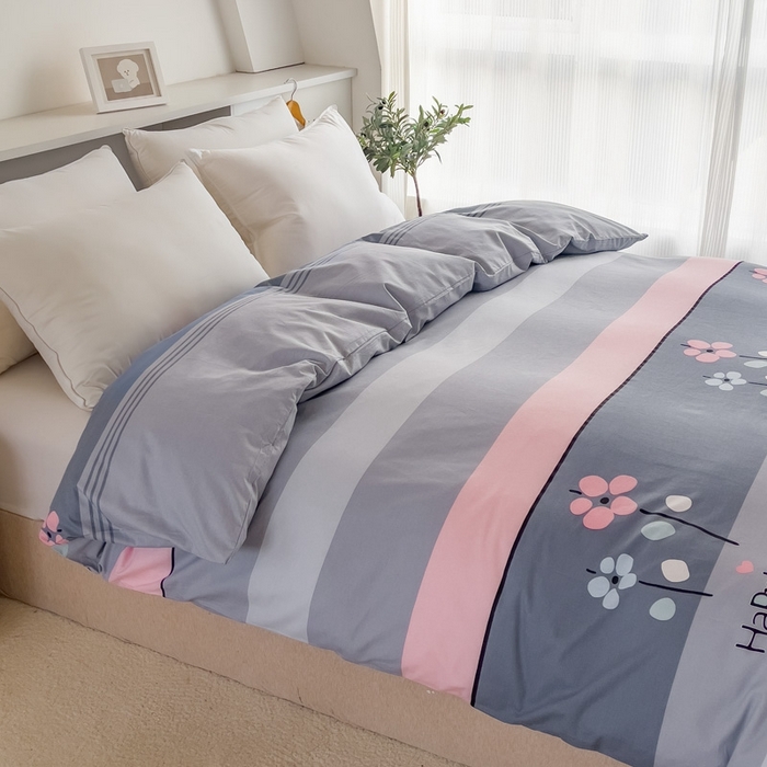 91家纺网 家纺一手货源 找家纺 棉乐町家居 2025新款纯棉斜纹13070印花被套 冬日物语