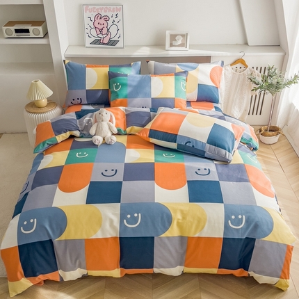 91家纺网 家纺一手货源 找家纺 （总）棉乐町家居 2025新款纯棉四件套斜纹印花四件套全棉四件套