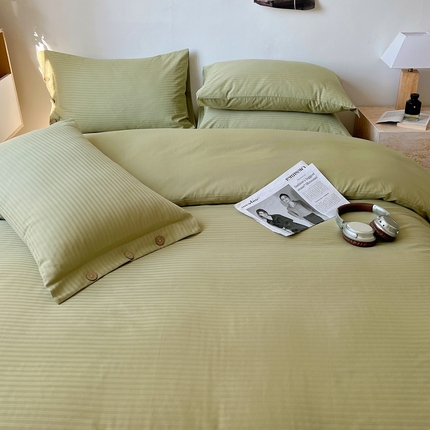 91家纺网 家纺一手货源 找家纺 （总）三朵家纺 2024新款春夏无印侘寂风提花四件套