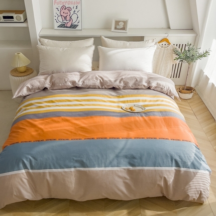 91家纺网 家纺一手货源 找家纺 棉乐町家居 2025新款纯棉斜纹13070印花被套 漫步时光