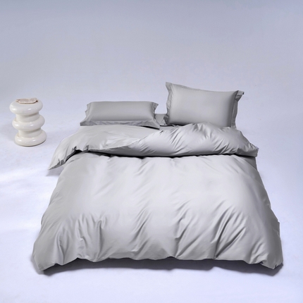 91家纺网 家纺一手货源 找家纺 （总）锦彩2025新款正宗50双股长绒棉50*50支贡缎长绒棉轻奢四件套简约单品纯色系列（可定制）