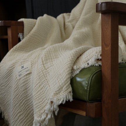 91家纺网 家纺一手货源 找家纺 （总）子和家居 2024新款四层纱流苏毯