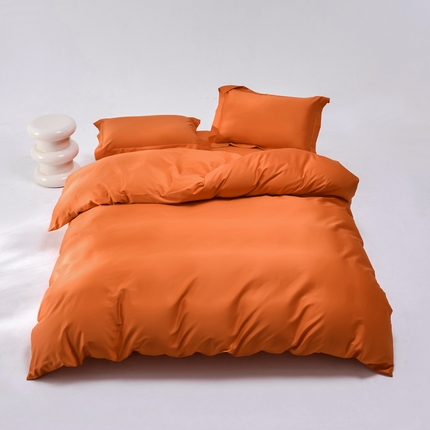 91家纺网 家纺一手货源 找家纺 （总）锦彩2025新款正宗50双股长绒棉50*50支贡缎长绒棉轻奢四件套简约单品纯色系列（可定制）