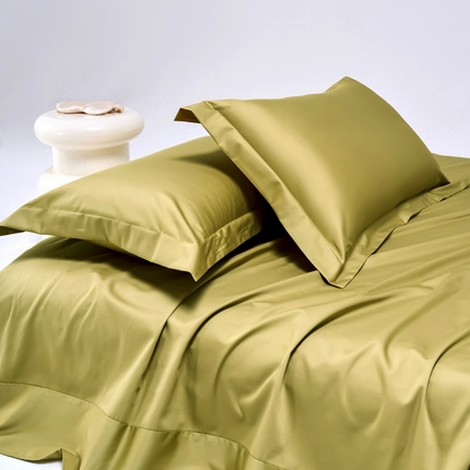 91家纺网 家纺一手货源 找家纺 （总）锦彩 2025新款正宗50双股长绒棉50*50支贡缎长绒棉轻奢四件套简约单品纯色系列（可定制）