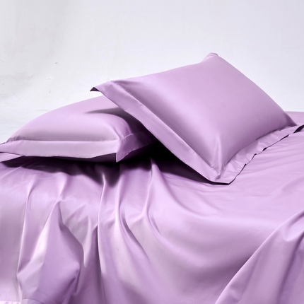 91家纺网 家纺一手货源 找家纺 （总）锦彩 2025新款正宗50双股长绒棉50*50支贡缎长绒棉轻奢四件套简约单品纯色系列（可定制）