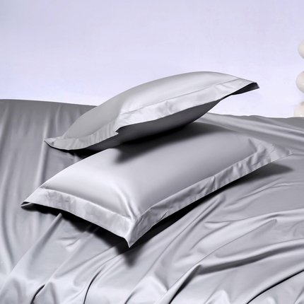 91家纺网 家纺一手货源 找家纺 （总）锦彩 2025新款正宗50双股长绒棉50*50支贡缎长绒棉轻奢四件套简约单品纯色系列（可定制）