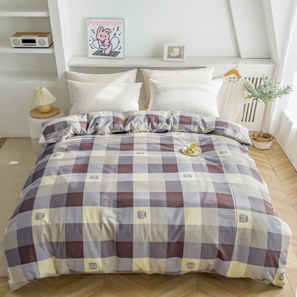 91家纺网 家纺一手货源 找家纺 棉乐町家居 2025新款纯棉斜纹13070印花被套 时尚格调