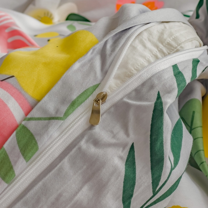 91家纺网 家纺一手货源 找家纺 棉乐町家居 2025新款纯棉印花四件套 百花绽放