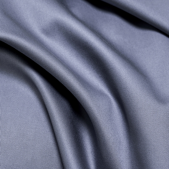 91家纺网 家纺一手货源 找家纺 锦彩2025新款50*50支贡缎长绒棉轻奢四件套简约单品纯色系列 绅士灰