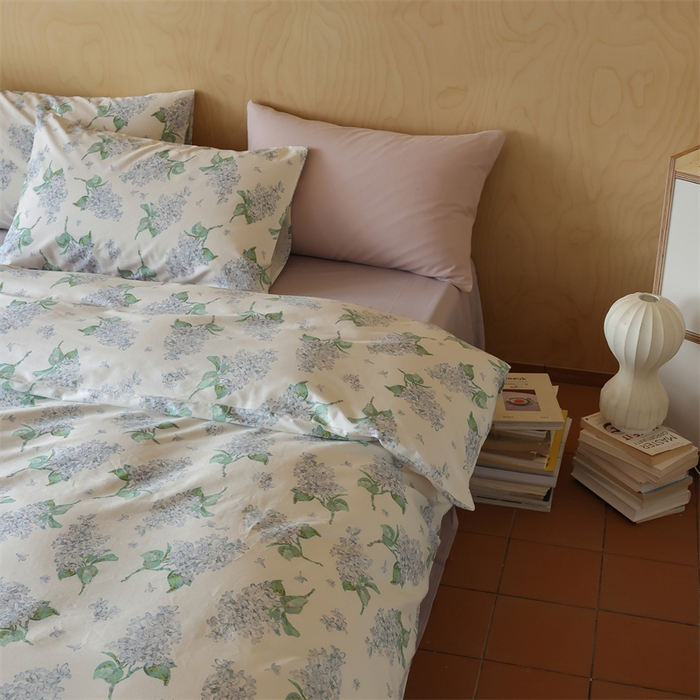 91家纺网 家纺一手货源 找家纺 棉眠 2024春季新品全棉四件套 花卉系列 第二批 紫精灵