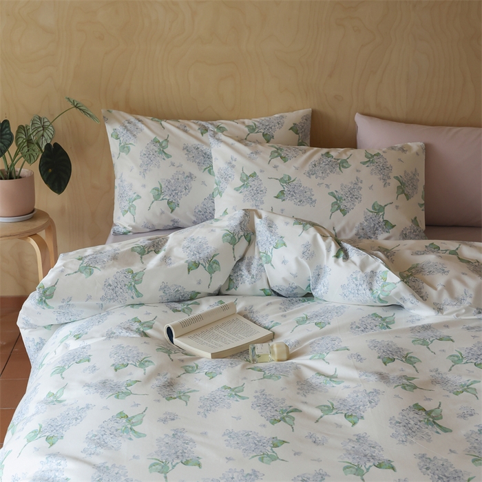 91家纺网 家纺一手货源 找家纺 棉眠 2024春季新品全棉四件套 花卉系列 第二批 紫精灵