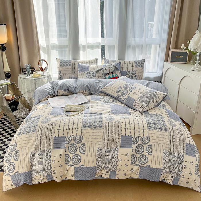 91家纺网 家纺一手货源 找家纺 小懒猪 2024春夏新款北欧风13372全棉四件套-拍摄风格2 茶艺师