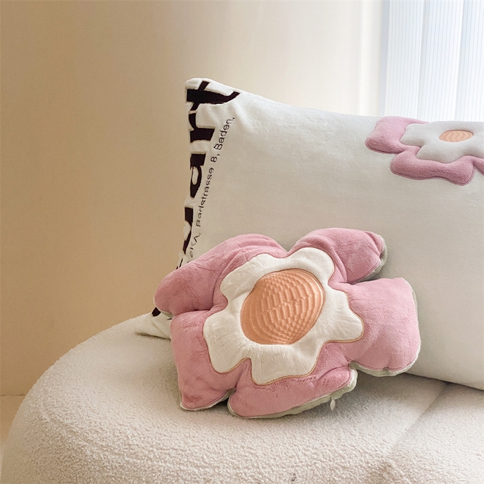 91家纺网 家纺一手货源 找家纺 （总）星野 2024新款秋冬新品高克重牛奶绒四件套-一朵花