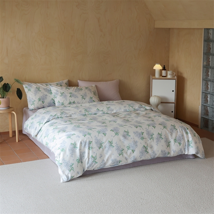 91家纺网 家纺一手货源 找家纺 棉眠 2024春季新品全棉四件套 花卉系列 第二批 紫精灵