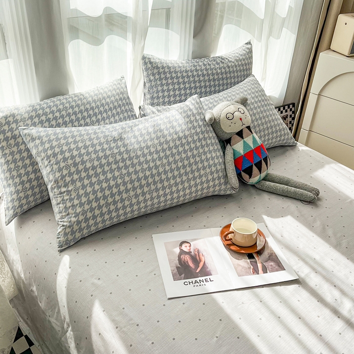 91家纺网 家纺一手货源 找家纺 小懒猪 2024春夏新款北欧风13372全棉四件套-拍摄风格2 恩利尔-兰