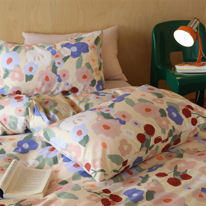 91家纺网 家纺一手货源 找家纺 棉眠 2024春季新品全棉四件套 花卉系列 第二批 星云