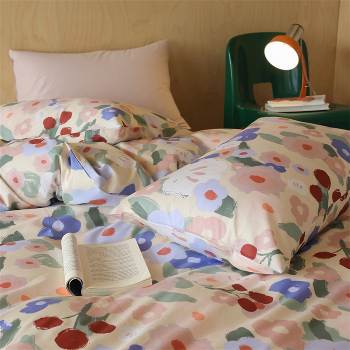 91家纺网 家纺一手货源 找家纺 棉眠 2024春季新品全棉四件套 花卉系列 第二批 星云