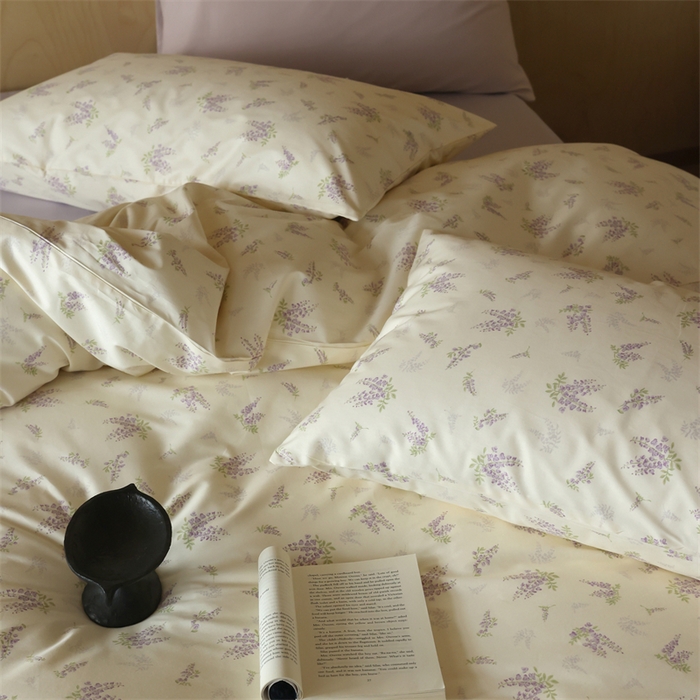 91家纺网 家纺一手货源 找家纺 2024春季新品全棉四件套 花卉系列 第一批 紫琅