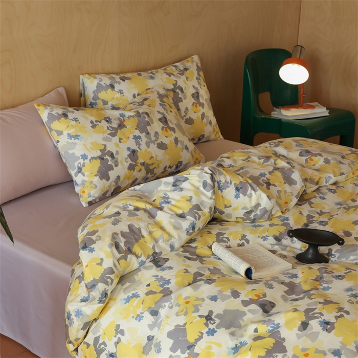 91家纺网 家纺一手货源 找家纺 棉眠 2024春季新品全棉四件套 花卉系列 第二批 花绘