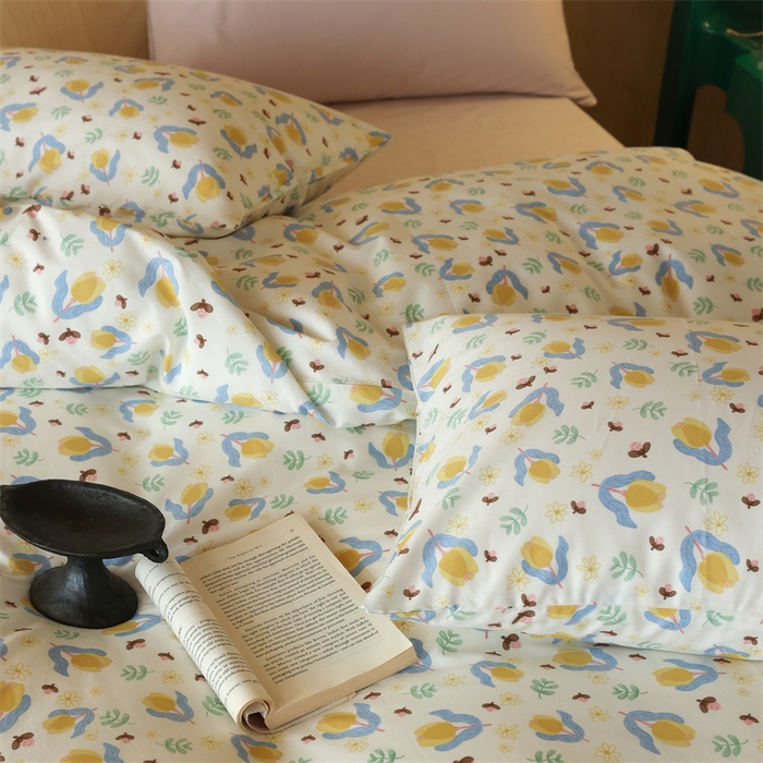 91家纺网 家纺一手货源 找家纺 棉眠 2024春季新品全棉四件套 花卉系列 第二批 蔓玉