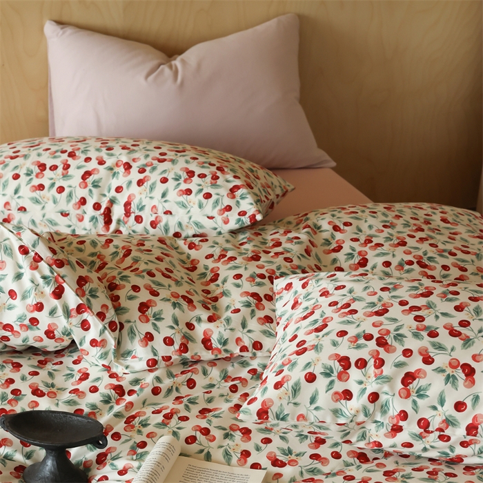 91家纺网 家纺一手货源 找家纺 2024春季新品全棉四件套 花卉系列 第一批 胭脂