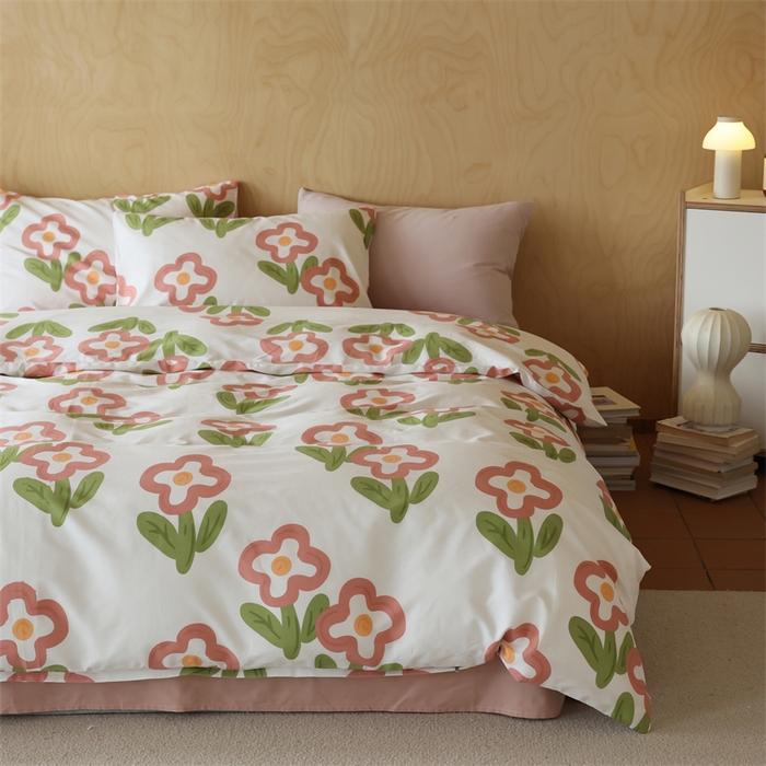 91家纺网 家纺一手货源 找家纺 2024春季新品全棉四件套 花卉系列 第一批 美佳子