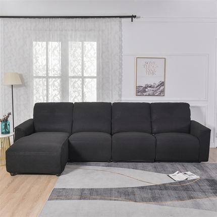 飞翔 2024新款玉米绒贵妃芝华士沙发套 黑色