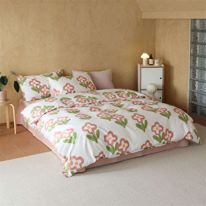 91家纺网 家纺一手货源 找家纺 2024春季新品全棉四件套 花卉系列 第一批 美佳子