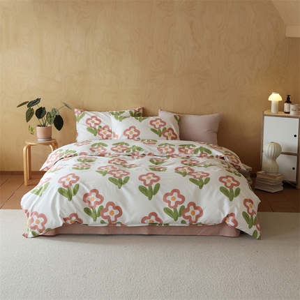 91家纺网 家纺一手货源 找家纺 2024春季新品全棉四件套 花卉系列 第一批 美佳子