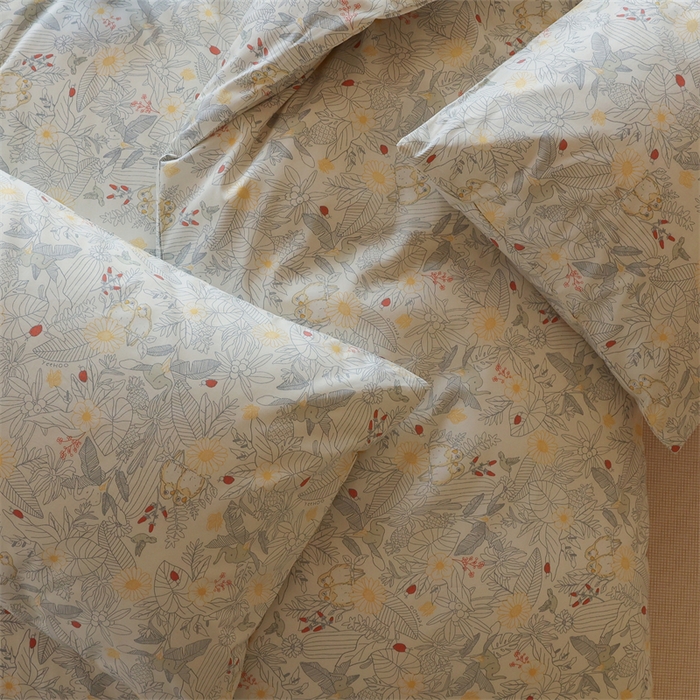 91家纺网 家纺一手货源 找家纺 棉眠 2024春季新品全棉四件套 花卉系列 第二批 浅清