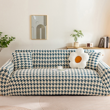 91家纺网 家纺一手货源 找家纺 （总）沐沐家纺 2026新款千鸟格沙发套