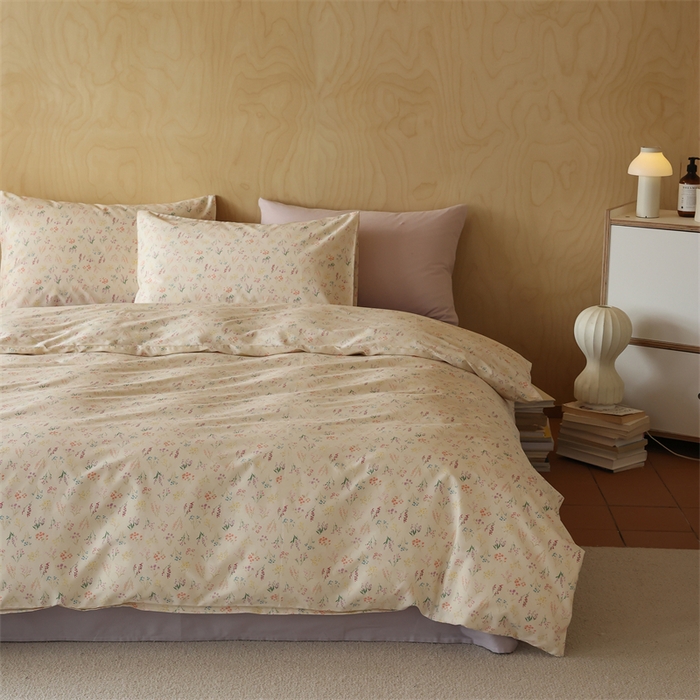 91家纺网 家纺一手货源 找家纺 棉眠 2024春季新品全棉四件套 花卉系列 第二批 安然